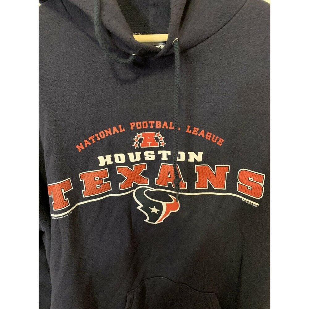 Vtg Houston Texans‎ Men’s Sz XL Blue Red Hoodie Sweatshirt Football Lee 2001